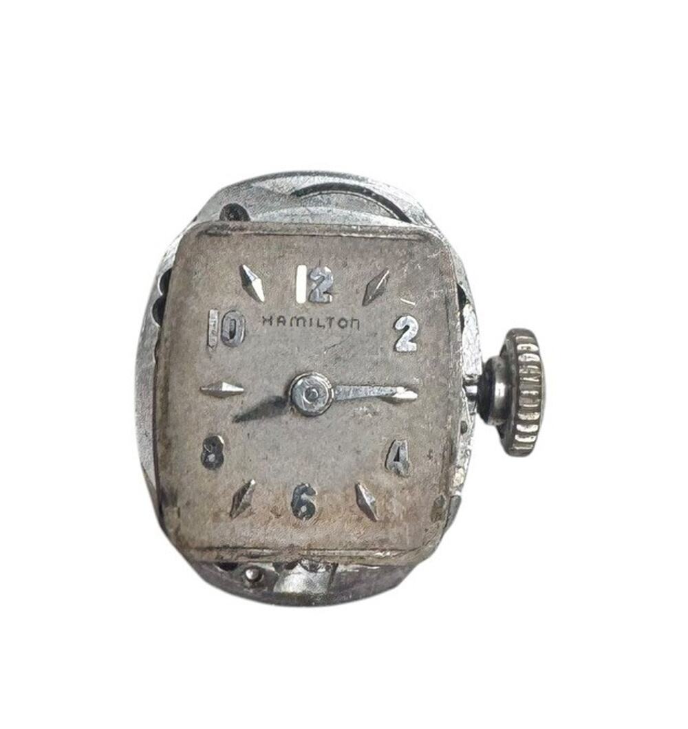 Vintage Hamilton 750 Ladies Watch Movement With Crystal For Parts